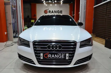 대전 카스킨+오렌지 카스킨+아우디A8L+전체랩핑+3M 1080 GP240 Gloss White Gold Sparkle+글로스 화이트 골드 스파클 / 대전 유성구 원신흥동