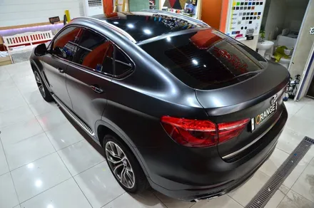 오렌지 카스킨+대전 카스킨+BMW X6+전체 스킨+3M-S12 Satin Black+사틴블랙 / 대전 유성구 원신흥동