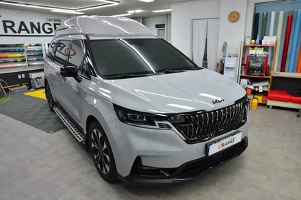 대전 카스킨 + 오렌지카스킨 + 기아 + 카니발 하이리무진 + 전체 랩핑, 전체 크롬 죽이기 + 리보 Porsche Grey PPF,블랙PPF / 대전 유성구 원신흥동