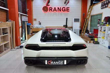 대전 카스킨+오렌지 카스킨+람보르기니 우라칸+전체랩핑+3M 2080 SP-10 Satin Pearl White+새틴 펄 화이트 / 대전 유성구 원신흥동