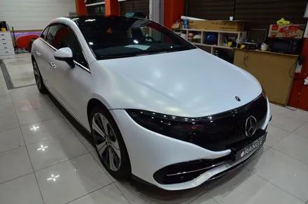 대전카스킨 + 오렌지카스킨 + 대전랩핑 + 세종랩핑 + 전체랩핑+ 전체PPF + Mercedes-Benz EQS +3M-2080-SP240 satin frozen vanilla / 대전 유성구 원신흥동