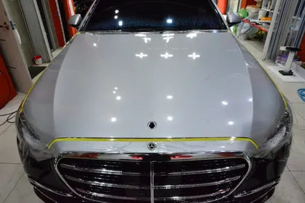 대전카스킨 + 오렌지카케어 + 오렌지카스킨 + 전체랩핑 + 벤츠S580+Mercedes-Benz S580+듀오톤+3m 1080-G120 Gloss White Aluminum / 대전 유성구 원신흥동