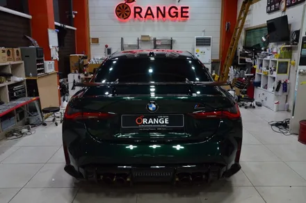 대전 카스킨 + 어렌지 카스킨 + BMW + M4 + 전체랩핑 +AX Film GOODWOOD GREEN XBMW6043 / 대전 유성구 원신흥동