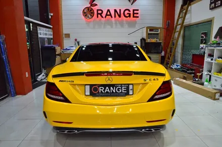 대전 카스킨+오렌지 카스킨+벤츠SLC43AMG+전체랩핑+Gloss sunflower+글로스 썬플라워 / 대전 유성구 원신흥동