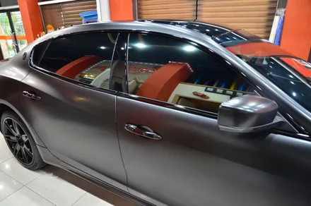대전 카스킨+오렌지 카스킨+마세라티 콰트로 포르테+전체랩핑+3M 1080-S12 Satin Black+새틴 블랙 / 대전 유성구 원신흥동
