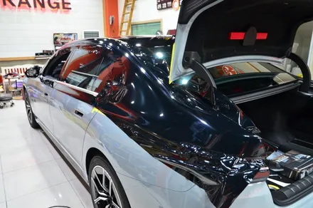 대전카스킨 + 오렌지카스킨 + 대전랩핑 + 세종랩핑 + 전체랩핑 + BMW + BMW 740i + 듀오톤 + styx - Pianm Black + 고광택 + 부분PPF / 대전 유성구 원신흥동
