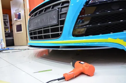 대전카스킨 + 오렌지카스킨 + 전체랩핑 + 전체PPF + AUDI + R8 GT 스파이더 + MIAMI BlLUE + 마이에미블루 + AX Film + 고광택 / 대전 유성구 원신흥동