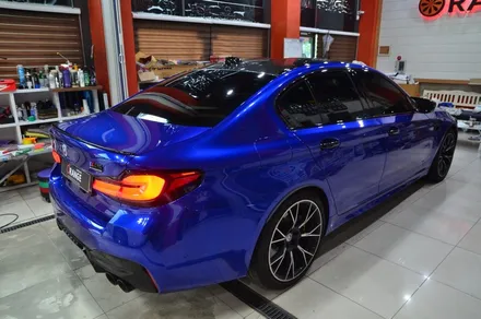 대전카스킨 + 오렌지카스킨 + 전체 랩핑 + BMW + M5 + AXfilm XXL006 (Liquid Metal Midnight Blue) / 대전 유성구 원신흥동