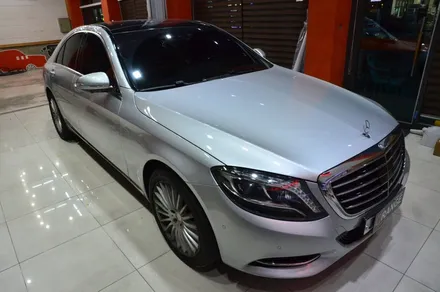 대전카스킨+오렌지 카스킨+ 전체랩핑+ BENZ S 320d 4 MATIC+Gloss White Gold Sparkle / 대전 유성구 원신흥동