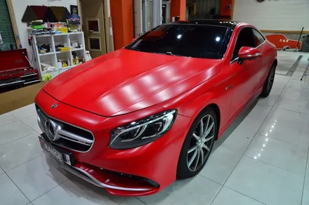 대전 카스킨+오렌지 카스킨+벤츠 AMG S63+전체랩핑+사틴블랙+Satin Black / 대전 유성구 원신흥동