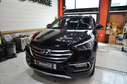 대전 카스킨+오렌지 카스킨+산타페 DM+부분랩핑+3M1080-S12 Satin Black+사틴블랙 / 대전 유성구 원신흥동