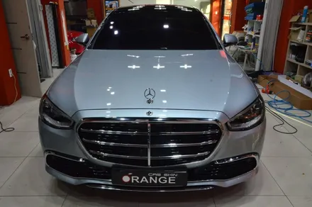 대전카스킨 + 오렌지카케어 + 오렌지카스킨 + 전체랩핑 + 벤츠S580 + Mercedes-Benz S580 +3M + Gloss White + 글로스화이트 / 대전 유성구 원신흥동