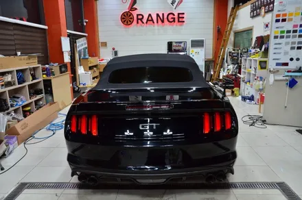 대전카스킨+ 오렌지카스킨+ 대전랩핑+ Ford Mustang GT Convertible + 머스탱 GT 컨버터블 + 3M-2080-M26 Matte Military Green / 대전 유성구 원신흥동