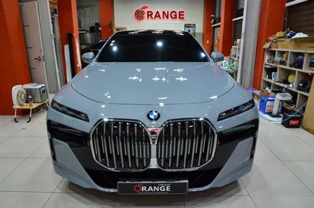대전카스킨 + 오렌지카스킨 + 대전랩핑 + 세종랩핑 + 전체랩핑 + BMW + BMW 740i + 듀오톤 + styx - Pianm Black + 고광택 + 부분PPF / 대전 유성구 원신흥동