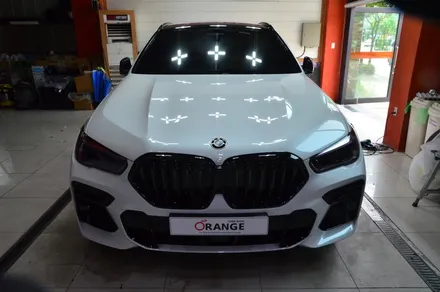 대전카스킨 + 오렌지카스킨 + 전체랩핑 + BMW + X6 + AX Film AM8016 (Matte Diamond White Blue) / 대전 유성구 원신흥동
