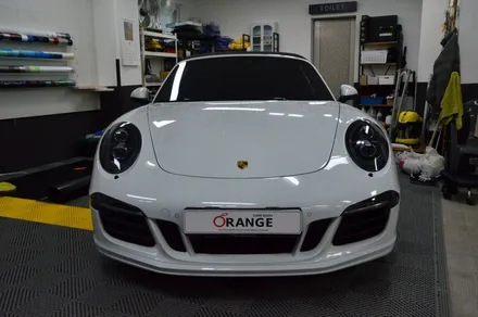 대전 카스킨 + 오렌지 카스킨 + 포르쉐 911+ 타르가 4GTS + 전체랩핑 + AX Film SANTORINI BLACK LR699 / 대전 유성구 원신흥동