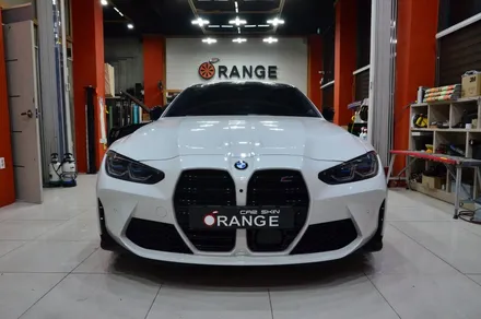 대전 카스킨 + 어렌지 카스킨 + BMW + M4 + 전체랩핑 +AX Film GOODWOOD GREEN XBMW6043 / 대전 유성구 원신흥동