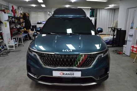 대전 카스킨 + 오렌지카스킨 + 기아 + 카니발 하이리무진 + 전체 랩핑, 전체 크롬 죽이기 + 리보 Porsche Grey PPF,블랙PPF / 대전 유성구 원신흥동