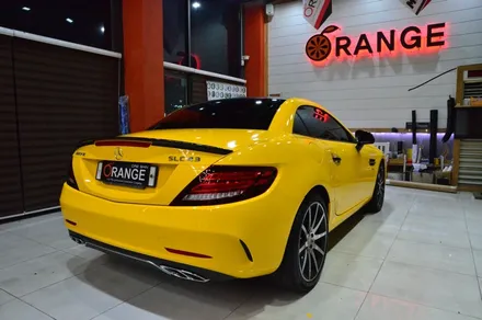 대전 카스킨+오렌지 카스킨+벤츠SLC43AMG+전체랩핑+Gloss sunflower+글로스 썬플라워 / 대전 유성구 원신흥동