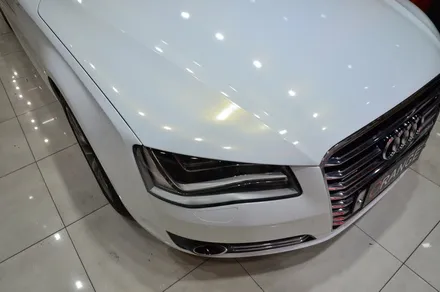 대전 카스킨+오렌지 카스킨+아우디A8L+전체랩핑+3M 1080 GP240 Gloss White Gold Sparkle+글로스 화이트 골드 스파클 / 대전 유성구 원신흥동