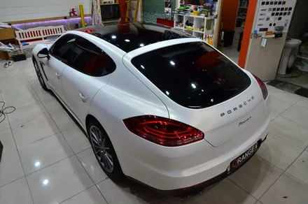 대전 카스킨+오렌지 카스킨+포르쉐 파나메라+전체랩핑+3M 1080 S120 Satin White Aluminum+새틴 화이트 알루미늄 / 대전 유성구 원신흥동