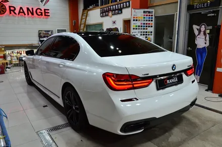 대전카스킨 + 오렌지카스킨 + 대전랩핑 + 세종랩핑 + 전체랩핑 + BMW 740LI + 3m.2080-G10 Gloss White / 대전 유성구 원신흥동