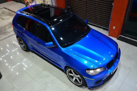 대전 카스킨+오렌지 카스킨+BMW X5+3M-G337+블루파이어+전체랩핑+실내랩핑(3M-MX12메트릭스블랙) / 대전 유성구 원신흥동