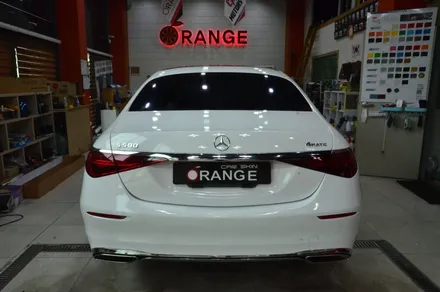 대전카스킨 + 오렌지카케어 + 오렌지카스킨 + 전체랩핑 + 벤츠S580 + Mercedes-Benz S580 +3M + Gloss White + 글로스화이트 / 대전 유성구 원신흥동