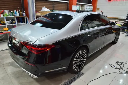대전카스킨 + 오렌지카케어 + 오렌지카스킨 + 전체랩핑 + 벤츠S580+Mercedes-Benz S580+듀오톤+3m 1080-G120 Gloss White Aluminum / 대전 유성구 원신흥동