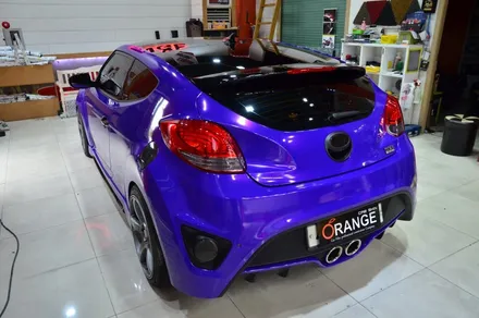 대전 카스킨+오렌지 카스킨+현대 벨로스터-터보+3M GP258 Gloss Plum+전체시공 / 대전 유성구 원신흥동