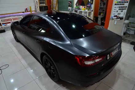 대전 카스킨+오렌지 카스킨+마세라티 콰트로 포르테+전체랩핑+3M 1080-S12 Satin Black+새틴 블랙 / 대전 유성구 원신흥동