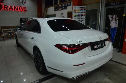 대전카스킨 + 오렌지카케어 + 오렌지카스킨 + 전체랩핑 + 벤츠S580 + Mercedes-Benz S580 +3M + Gloss White + 글로스화이트 / 대전 유성구 원신흥동