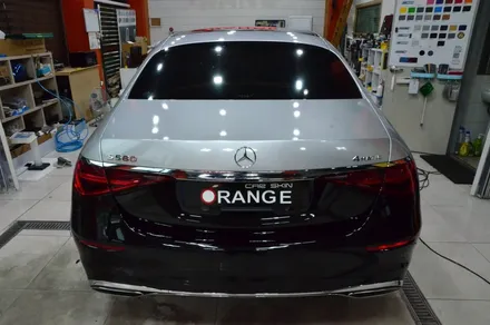 대전카스킨 + 오렌지카케어 + 오렌지카스킨 + 전체랩핑 + 벤츠S580+Mercedes-Benz S580+듀오톤+3m 1080-G120 Gloss White Aluminum / 대전 유성구 원신흥동