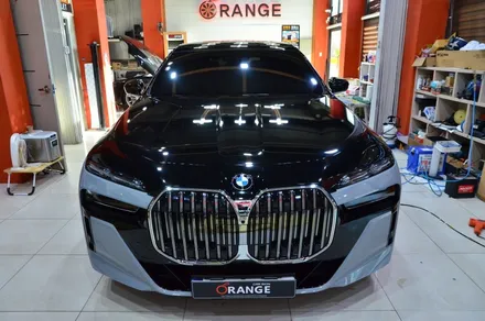 대전카스킨 + 오렌지카스킨 + 대전랩핑 + 세종랩핑 + 전체랩핑 + BMW + BMW 740i + 듀오톤 + styx - Pianm Black + 고광택 + 부분PPF / 대전 유성구 원신흥동