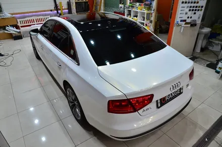 대전 카스킨+오렌지 카스킨+아우디A8L+전체랩핑+3M 1080 GP240 Gloss White Gold Sparkle+글로스 화이트 골드 스파클 / 대전 유성구 원신흥동