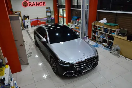 대전카스킨 + 오렌지카케어 + 오렌지카스킨 + 전체랩핑 + 벤츠S580+Mercedes-Benz S580+듀오톤+3m 1080-G120 Gloss White Aluminum / 대전 유성구 원신흥동