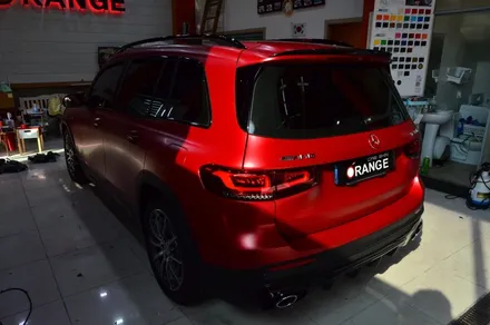 대전카스킨 + 오렌지카케어 + 오렌지카스킨 + 전체랩핑 +벤츠 +벤츠 GLB35 AMG + 3M-2080-SP273 Satin Vampire Red / 대전 유성구 원신흥동