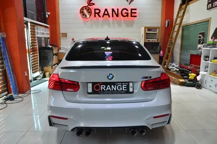 대전 카스킨+오렌지 카스킨+BMW M3+Gloss Storm Grey+재시공 전체랩핑 / 대전 유성구 원신흥동
