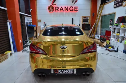 대전 카스킨+오렌지 카스킨+제네시스 380 GT+AVERY DENNISON 골드 크롬 재시공 / 대전 유성구 원신흥동