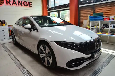 대전카스킨 + 오렌지카스킨 + 대전랩핑 + 세종랩핑 + 전체랩핑+ 전체PPF + Mercedes-Benz EQS +3M-2080-SP240 satin frozen vanilla / 대전 유성구 원신흥동