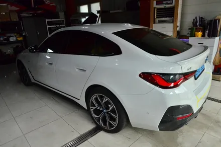 대전카스킨 + 오렌지카케어 + 오렌지카스킨 + 전체랩핑 + 전체PPF + BMW I4 + 라이트PPF + 사이드미러PPF + 트렁크 PPF + 부분PPF / 대전 유성구 원신흥동