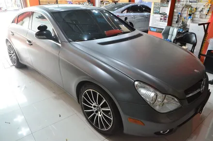 대전 카스킨 + 오렌지 카스킨 + 전체 랩핑 + Mercedes-Benz CLS550 + 벤츠 + CLS550 + 3M 2080 GP99 Gloss Black Rose / 대전 유성구 원신흥동