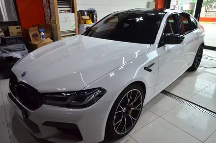 대전카스킨 + 오렌지카스킨 + 전체 랩핑 + BMW + M5 + AXfilm XXL006 (Liquid Metal Midnight Blue) / 대전 유성구 원신흥동