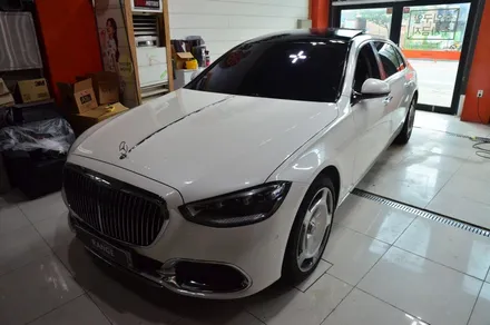 대전카스킨 + 오렌지카스킨 + 듀오톤 + Mercedes-Benz S580 + 마이바흐 + BB WRAP RF002(PET Piano Black) 피아노 블랙 / 대전 유성구 원신흥동