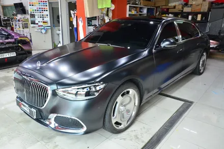 대전 카스킨 + 오렌지 카스킨 + 마이바흐 + S 580 + 전체 랩핑 및 듀오톤 랩핑 + AX Santorini Black , AX Metallic Champagne Gold / 대전 유성구 원신흥동