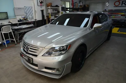 대전 카스킨 + 오렌지 카스킨 + 렉서스 + LS600h + 전체랩핑 + 스틱스 Super Gloss Porsche Olive Green / 대전 유성구 원신흥동