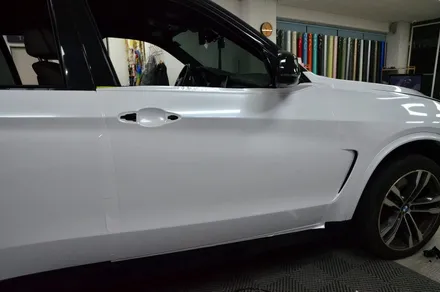 대전 카스킨 + 오렌지 카스킨 + BMW + X5 + 전체랩핑 + 스틱스  + Super Gloss Original Paint Pearl White / 대전 유성구 원신흥동