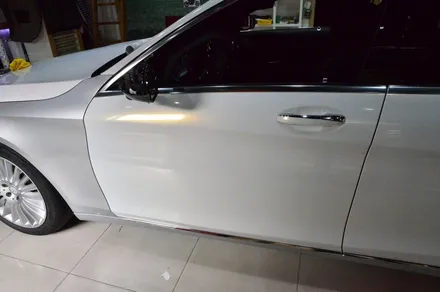 대전 카스킨+오렌지 카스킨+전체랩핑+벤츠 s350d 4matic+글로스 화이트 골드 스파클+gloss white gold sparkle / 대전 유성구 원신흥동