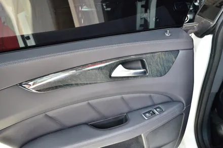 대전 카스킨+오렌지 카스킨+벤츠 CLS 350+실내랩핑+사틴 화이트 알루미늄+Satin White Aluminum / 대전 유성구 원신흥동