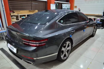 대전카스킨 + 오렌지카케어 + 오렌지카스킨 + 전체랩핑 + 전체PPF + 제네시스G80 + 3m2080 SP-10 Satin Pearl White + 사틴 펄 화이트 / 대전 유성구 원신흥동
